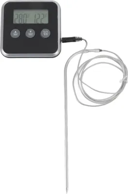 Image de Thermomètre pour grillade Affichage LCD Sonde longue 2 unités Thermomètre à viande numérique Minuteur pour grillade industrielle Kichen
