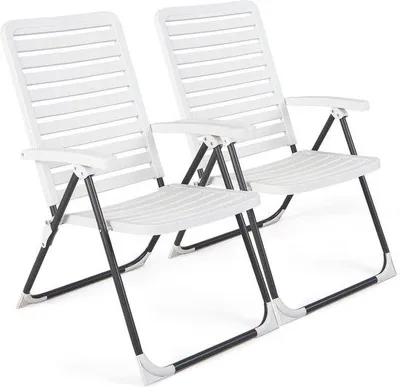 Immagine prodotto di Set da 2 sedie da giardino flessibili e pieghevoli per balconi, terrazze e campeggio
