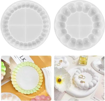 Imagen del producto de Bases de silicona - Moldes para manualidades - 2 unidades - moldes redondos