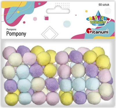Image de Pompony mix pastelowy 16mm 60szt Titanum