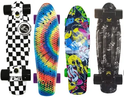 Image de Skateboard de 56 cm en polypropylène avec trucks en aluminium