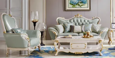 Immagine prodotto di Set di divani classici 2 pezzi Set di divani in pelle 31 posti divano completo