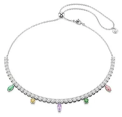 Image de Collier Swarovski x Ariana Grande, modèle "Tennis", avec différentes facettes, multicolore