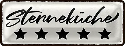 Produktbild von Blechschild Hinweis 27x10cm Sternenküche Dekoration