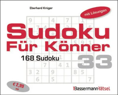 Immagine prodotto di Sudoku für Könner 33 (5 Exemplare à 2,99 EUR)