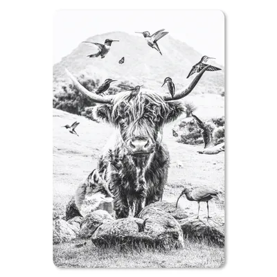 Produktbild von MuchoWow® Mauspad Mousepad Schottischer Highlander - Tiere - Berg 40x60 cm - Mousepads - Maus Mat - Pad - Mausunterlage - Schreibtisch Accesoire