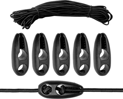 Immagine prodotto di Set di elastici in gomma, 5 pezzi, dimensioni 600 x 4 mm, con clip, per biciclette e caravan