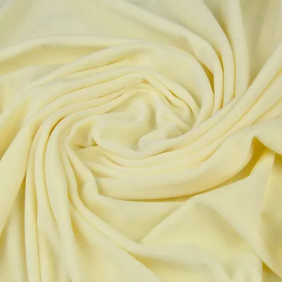 Produktbild von Baumwollvelours Bekleidungsstoff - ecru