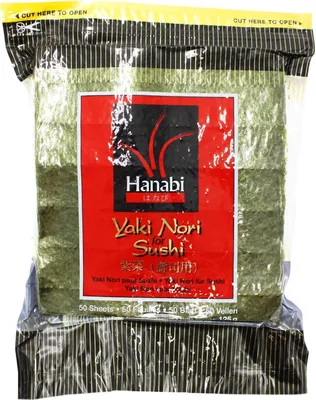 Produktbild von Hanabi Yakinori Sushiblätter 125g (50Blätter)