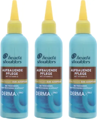 Produktbild von 3 x Head & Shoulders DERMAXPRO Aufbauende Pflege Kopfhautmaske je 145ml mit Aloe & Vitamin E