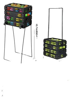 Immagine prodotto di Portaball, design ergonomico, costruzione robusta, capacità: 80 palline