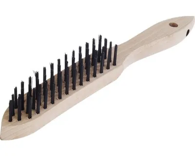 Immagine prodotto di Lessmann Drahtbürste mit Stahldraht 3 Reihen, 290 mm, Holzgriff, Handbürste