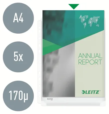 Produktbild von Leitz 47563003, 210 x 297 mm (A4), Transparent, Polyvinylchlorid (PVC), 0,17 mm, 234 mm, 315 mm