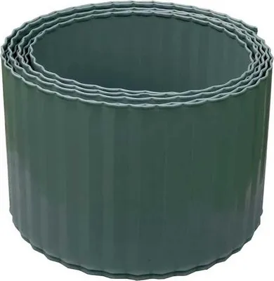 Image de Bordure acier ondulé - 600 x H 14 cm - vert