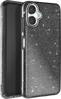 Obrázok produktu pre Avizar, trblietavé puzdro pre Samsung Galaxy A06 Nárazuvzdorné, trblietavé, čierne