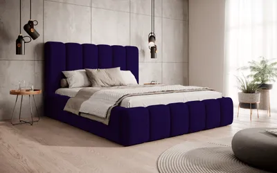 Produktbild von Polsterbett Dream 200x200 - Designerbett mit Bettkasten & Lattenrost - Blau & Magic Velvet 2216
