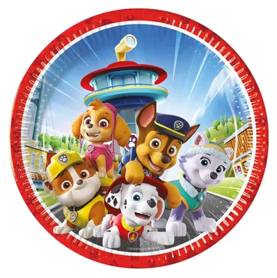 Image de Paw Patrol 8 grandes assiettes Rescue Heroes