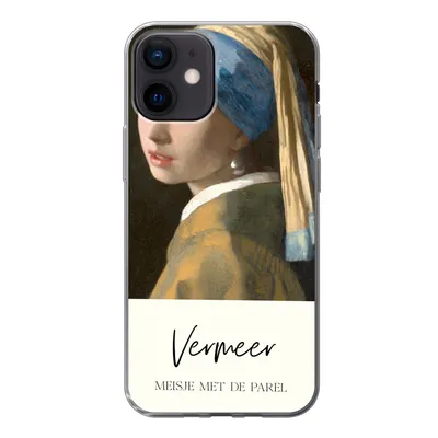 Produktbild von MuchoWow® Handyhülle Schutzhülle Hülle für iPhone 12 Das Mädchen mit dem Perlenohrring - Vermeer Silikon Softcase Handy Hülle - Schutzhülle