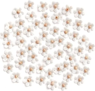 Produktbild von Papierblumen 1cm 60Stück weiß - DPCraft
