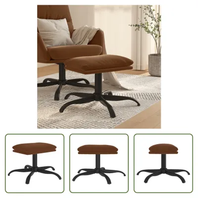 Produktbild von The Living Store Fußhocker Braun 60x60x36 cm Mikrofasergewebe
