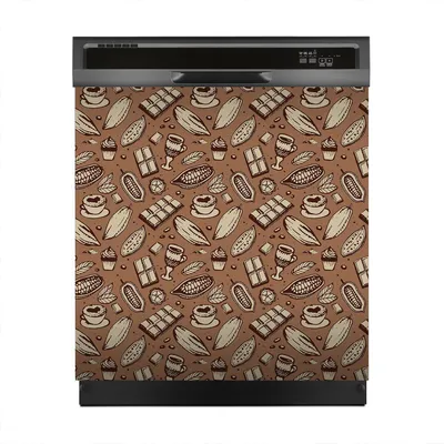 Produktbild von Aufkleber sticker 60x60 cm Dekorative folie Spülmaschine - Kakao Bohnen Schokolade