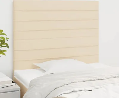 Produktbild von The Living Store Kopfteile 2 Stk. Creme 100x5x78/88 cm Stoff