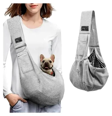 Produktbild von Hundetragetasche, Wendbare Transporttasche für Hunde und andere Haustiere bis 15 kg (Grau)
