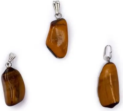 Zdjęcie produktu dla Wisiorek z kamieniami szlachetnymi tygrysiego oka, nawiercony - opakowanie 5 sztuk - ± 1-2,5 cm
