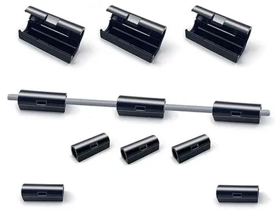 Produktbild von Kabelclips Selbstklebend Schwarz – Runde Kabelhalter für Büro und Zuhause - Klein