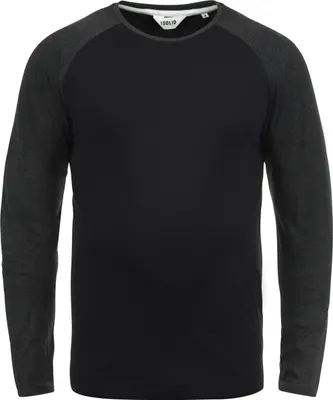 Produktbild von Solid SDBastien Herren Longsleeve Langarmshirt Shirt mit Rundhalsausschnitt Baumwollmischung Regular fit