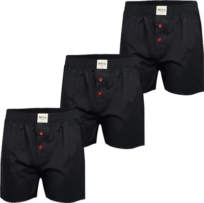Produktbild von Phil & Co. Berlin Herren Boxer 3-Pack Uni - schwarz - Größe XL