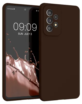Produktbild von kwmobile Handyhülle für Samsung Galaxy A53 5G Hülle - Case Silikon - Kabelloses Laden - Schutzhülle Cover in Chocolate