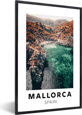Produktbild von MuchoWow® Gerahmtes Poster Mallorca - Spanien - Berge 60x90 cm - Poster mit Schwarzem Bilderrahmen Wandposter Rahmen Foto Bilder - Kunst