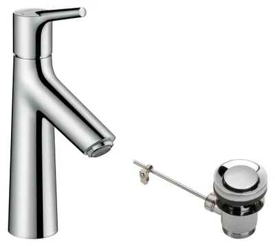 Obrázek produktu pro Hansgrohe Jednopáková umyvadlová baterie 100 Talis S s odtokovou soupravou s táhlem, chrom, 1 ks.