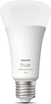 Produktbild von Philips Hue White and Color ambiance E27 - Smarte Lampe A67 - 1600, Intelligentes Leuchtmittel, Bluetooth/Zigbee, Weiß, LED, E27, A67