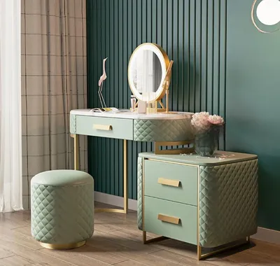 Immagine prodotto di Tavolino da toilette Tavoli di design Specchio cosmetico Console Camera da letto