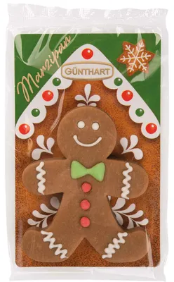 Produktbild von Günthart Marzipanfigur Lebkuchenmännchen 40g