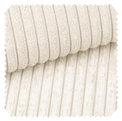 Produktbild von novely® PORTO - Polsterstoff in Breitcord-Optik - Ultraweicher Möbelstoff - Pflegeleichte Meterware 1 lfm - Farbe: 38 Creme Elfenbein