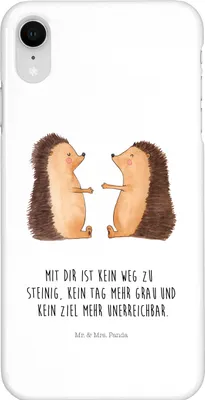 Produktbild von Mr. & Mrs. Panda Iphone XR Handyhülle Igel Liebe - Weiß - Geschenk, Verheiratet, Premium Kunststoff, Freundin, Handy Case, Hochzeitstag, Hochzeit