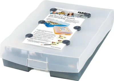 Produktbild von HAN Lernbox CROCO 2-6-19, einfach Vokabeln lernen mit 19 Kästchen, 1 x Bleistift, DIN A8 Karteikasten für 2.000 Karten, inkl. 100 Karteikarten, Karteibox, Archivbox, 9988-693, transluzent/grau