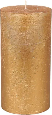 Productafbeelding van Rasteli Luz Kaars "Your Senses", stompkaars, goud, diameter 10 cm, hoogte 20 cm