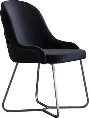 Obrázek produktu pro Černé jídelní židle Chesterfield Stylové 4x textilní židle