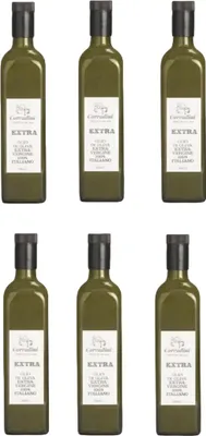 Produktbild von Corradini - 100% Italienisches Extra Vergine Olivenöl EVO Blend - Italienische Oliven (Leccino, Gentile, Peranzana) - 6 Flaschen zu je 750 ml - Mit...