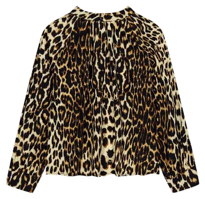 Productafbeelding van Biba - Blouse voor meisjes, wijde mouwen, model GT24874 (maat 146-152) (bruin/zwart)