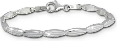 Produktbild von SilberDream 18,5cm Silberarmband Fantasie matt silber Damen Armschmuck D2SDA441J