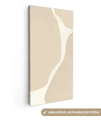 Obrázek produktu pro OneMillionCanvasses® - Obrazy na plátně - Abstraktní - Béžová - Moderní umění, nástěnné umění, nástěnné dekorace obrazy obývací pokoj, 20x40cm