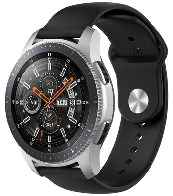 Produktbild von By Qubix Gummisportband - Schwarz - passend für Samsung Galaxy Watch 3 - 45 mm