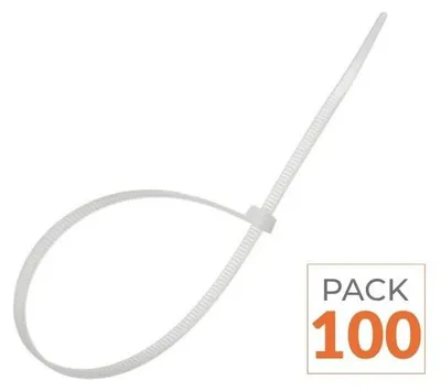 Produktbild von 100er-Pack – Kabelbinder 100 x 3,5 mm, weiß