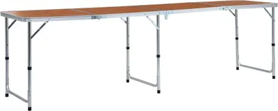 Image de Table pliable de camping Aluminium 240x60 cm