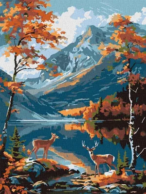 Produktbild von Malset nach Zahlen - Naturzauber 30x40cm